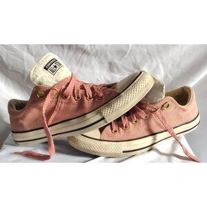 Converse All Star Low Top Rose Pink Faux Fur Tongue Women's Size 9